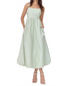 Платье Celina миди с баской в цвете мята, мятный Greylin