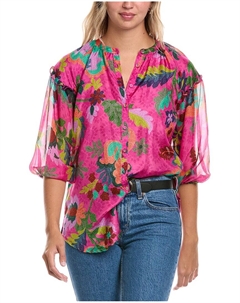 Джонни Вас Ханнс Шелковая туника, розовый Johnny was