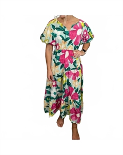 Весеннее цветочное платье миди в мульти Umgee