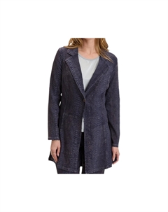 Родора Длинный Блейзер в темно-синей кислотной мойке Xcvi