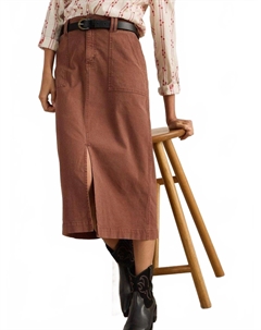 Юбка миди Maren в темно-бежевом цвете White stuff