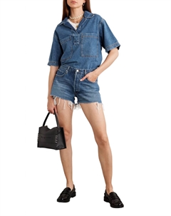 Потрепанные джинсовые шорты в синем цвете Frame