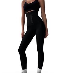 Женские утягивающие леггинсы с сетчатой вставкой и функцией подтяжки ягодиц - идеальная моделирующая поддержка и комфорт. Цвет: черный Siluets