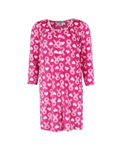 Женский плюшевый халат с лентой в поддержку борьбы с раком груди, розовый Elegant emily