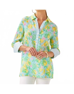 Туника Riverlyn Pieced Print Tunic In Bluette Make Lemonade Lilly pulitzer