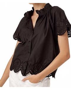 Коринн Черная блузка на пуговицах Sundays