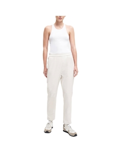 Женские джоггеры с высокой посадкой из искусственной кожи, бежевый 7 for all mankind