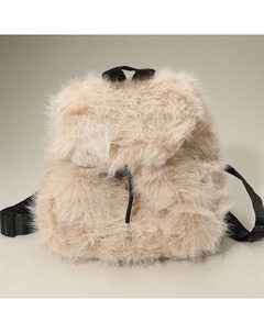 Искусственный мех Уютный рюкзак, бежевый Fashnzfab