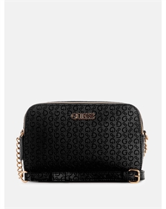 Zakaria Сумка через плечо с тисненым лого и двойной молнией, черный Guess factory