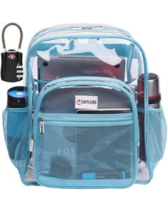 Женский прозрачный рюкзак в бирюзовом цвете Shylero