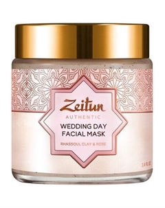 Глиняная маска для лица с розой и геранью Wedding Day Facial Mask Zeitun