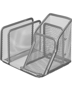 Подставка-органайзер для канцелярских принадлежностей 4 отделения серебристая Attache