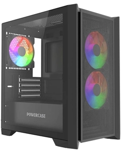 Корпус mATX Alisio Micro Z3B ARGB V2 CAMZB-A3-V2 черный, без БП, боковая панель из закалённого стекла Powercase