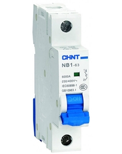 Автоматический выключатель модульный 179622 1P, тип характеристики C, 4А, 6кА, NB1-63 (R) Chint
