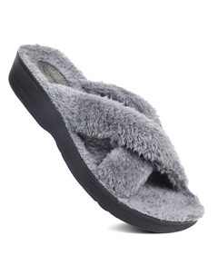 АэроТотик - Lola Мягкие уютные женские тапочки, серый Aerothotic