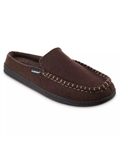 Мужские мокасины Grady из искусственной шерсти с капюшоном, цвет: темный шоколад Isotoner