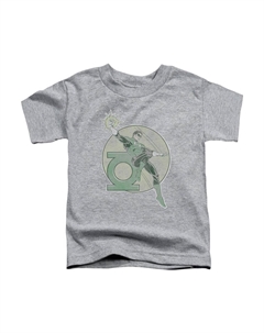 Футболка с коротким рукавом для малышей DC Comics Retro Lantern с термонаклейкой, Athletic Heather Gildan