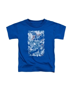 Футболка с коротким рукавом для малышей "Лига справедливости Америки", синий Gildan