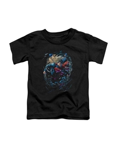 Футболка с коротким рукавом для малышей "Superman Breaking Space", черный Gildan