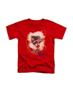 Футболка с коротким рукавом для малышей "Wonder Woman 75th Burst", красный Gildan