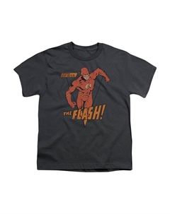 Футболка DC Comics Flash с принтом вихря для детей, Charcoal Gildan