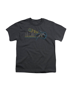 Футболка DC Comics Gotham Retro с коротким рукавом для детей, Charcoal Gildan