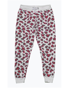 Детские леопардовые джоггеры в розово-сером цвете T2love