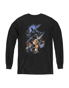 Футболка с длинным рукавом Batman Gotham Knight для детей, черный Gildan