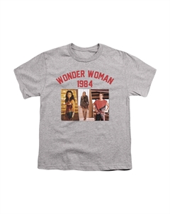 Футболка молодежная Wonder Woman 84 Collegiate Montage с коротким рукавом, Athletic Heather Gildan