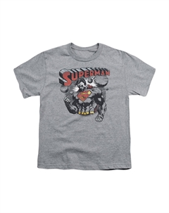 Футболка с коротким рукавом для детей "Superman Super Ko", Athletic Heather Gildan