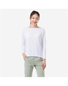 Женская базовая футболка для тренировок с длинным рукавом Domyos