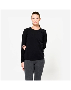 Женская базовая тренировочная футболка с длинным рукавом Domyos