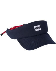 Хлопковая панама с защитой от солнца, Blue Miu miu