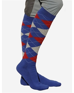 Гольфы женские в клетку для верховой езды, Синий Sweet horse