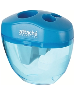 Точилка для карандашей с контейнером пластиковая голубая Attache selection