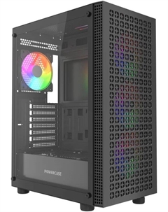 Корпус ATX Mistral EA18 черный, без БП, боковая панель из закалённого стекла, USB 3.0, 2*USB 2.0 Powercase