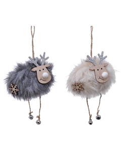 Подвеска Олень пушистый 15см п/э в асс-те Kaemingk