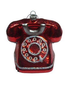 Подвеска MAXIJOY Старый телефон 8,5см красная стекло Нет марки