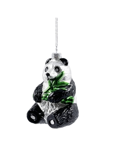 Подвеска Панда 11,2см черная белая стекло Maxijoy