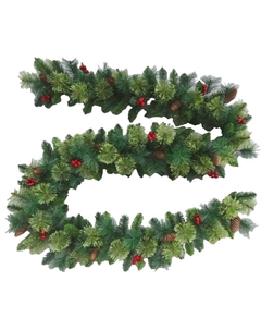 Гирлянда еловая 270см с шишками ягодами Нет марки