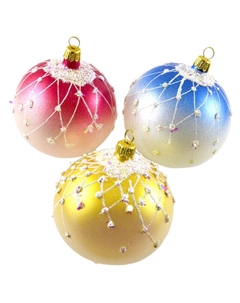 Шар Восторг 80мм стекло мультиколор в асс-те Нет марки