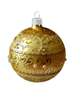 Шар 65мм Золотой узор стекло в асс-те Нет марки