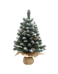 Ель Зеленая заснеженная с шишками 60см в мешочке Нет марки