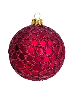 Шар 80мм Интригующий стекло красный Нет марки