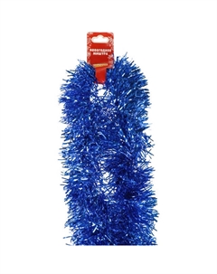 Мишура Новогодняя 200х7см синий Нет марки