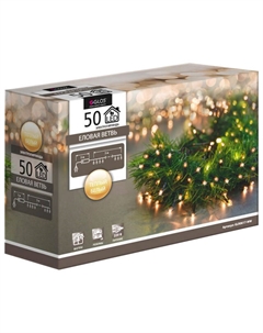 Гирлянда Еловая ветвь 50 LED 5м тёплый белый Glos