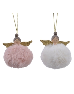 Подвеска Ангел пушистый 7см п/э в асс-те Kaemingk