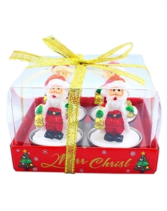 Набор свечей Санты 4шт 4х5см Maxijoy