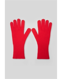 Перчатки из шерсти мериноса красного цвета 2mood
