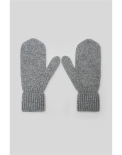 Варежки с шерстью енота серого цвета 2mood